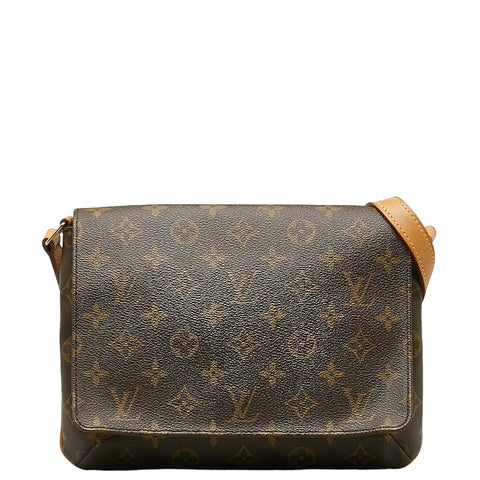 ルイ ヴィトン モノグラム ミュゼットタンゴ ショート ショルダーバッグ M51257 ブラウン PVC レザー レディース LOUIS VUITTON 【中古】