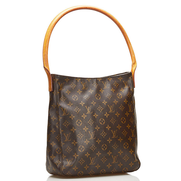 ルイ ヴィトン モノグラム ルーピングGM ショルダーバッグ M51145 ブラウン PVC レザー レディース LOUIS VUITTON 【中古】