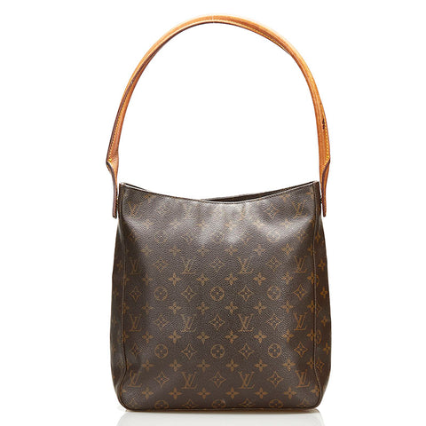 ルイ ヴィトン モノグラム ルーピングGM ショルダーバッグ M51145 ブラウン PVC レザー レディース LOUIS VUITTON 【中古】