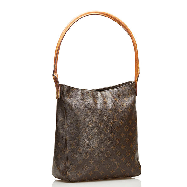 ルイ ヴィトン モノグラム ルーピングGM ショルダーバッグ M51145 ブラウン PVC レザー レディース LOUIS VUITTON 【中古】