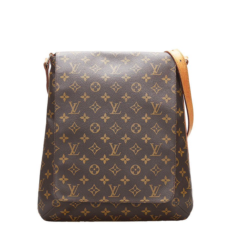 ルイ ヴィトン モノグラム ミュゼット 斜め掛け ショルダーバッグ M51256 ブラウン PVC レザー レディース LOUIS VUITTON 【中古】