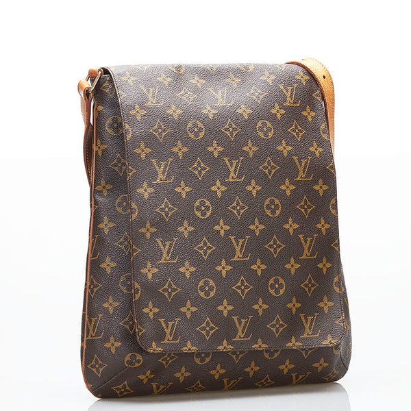 ルイ ヴィトン モノグラム ミュゼット 斜め掛け ショルダーバッグ M51256 ブラウン PVC レザー レディース LOUIS VUITTON 【中古】