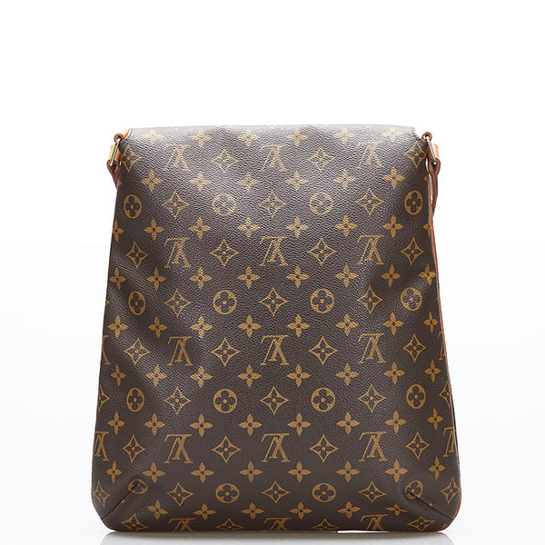 ルイ ヴィトン モノグラム ミュゼット 斜め掛け ショルダーバッグ M51256 ブラウン PVC レザー レディース LOUIS VUITTON 【中古】