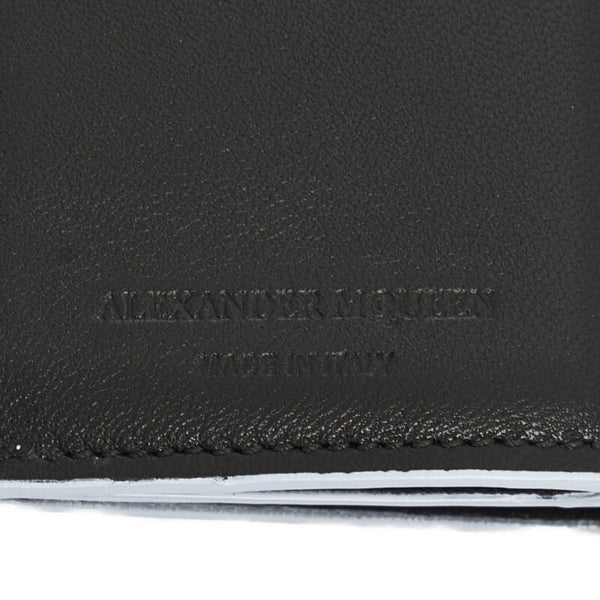 アレキサンダーマックイーン スカル ドクロ 髑髏 長財布 ライトブルー レザー レディース Alexander McQueen 【中古】