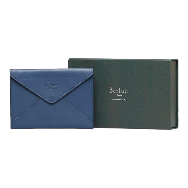 ベルルッティ ポーチ ネイビー レザー レディース Berluti 【中古】