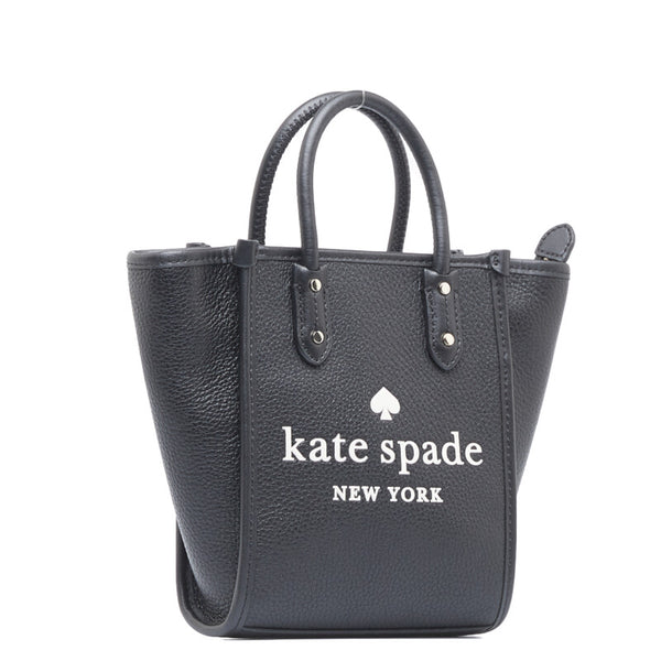 ケイトスペード エラ ロゴプリント ハンドバッグ ショルダーバッグ 2WAY K7295 001 ブラック レザー レディース Kate Spade 【中古】