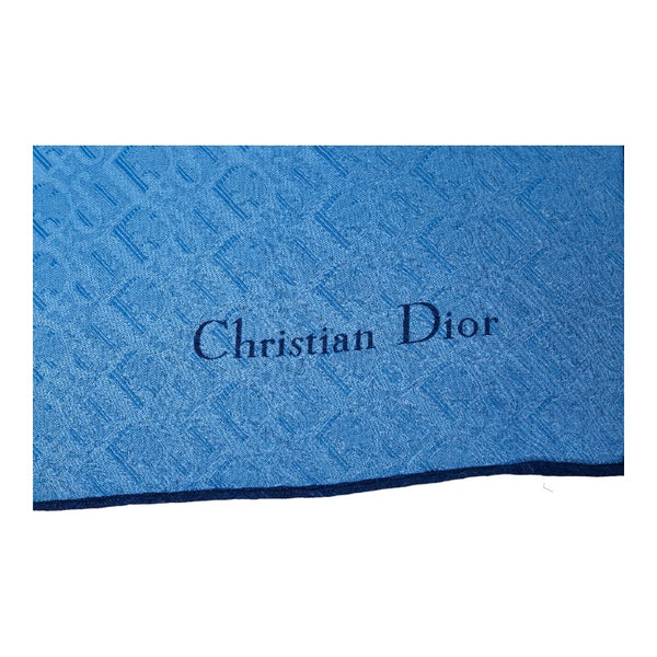 ディオール トロッター スカーフ ブルー ネイビー シルク レディース Dior 【中古】