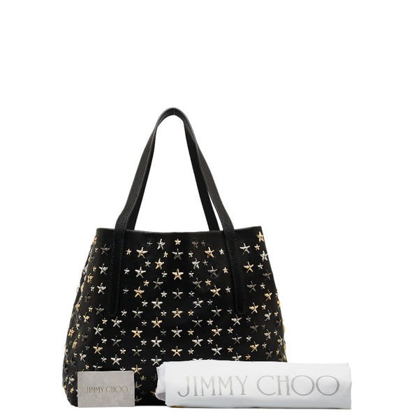 ジミーチュウ ソフィアM トート スター スタッズ ショルダーバッグ トートバッグ ブラック レザー レディース JIMMY CHOO 【中古】