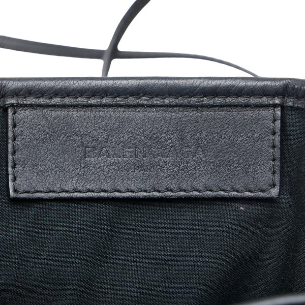 バレンシアガ ネイビーカバス XS ハンドバッグ ショルダーバッグ 2WAY 390346 ブラック レザー レディース BALENCIAGA 【中古】