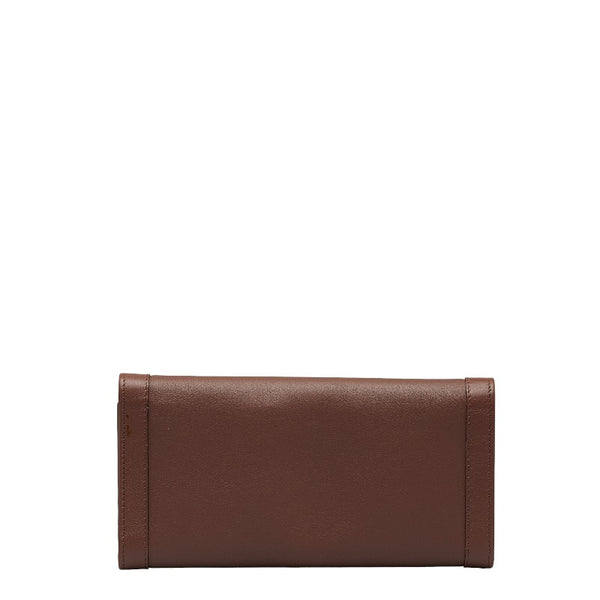 グッチ 長財布 三つ折り財布 294977 ブラウン レザー レディース GUCCI 【中古】