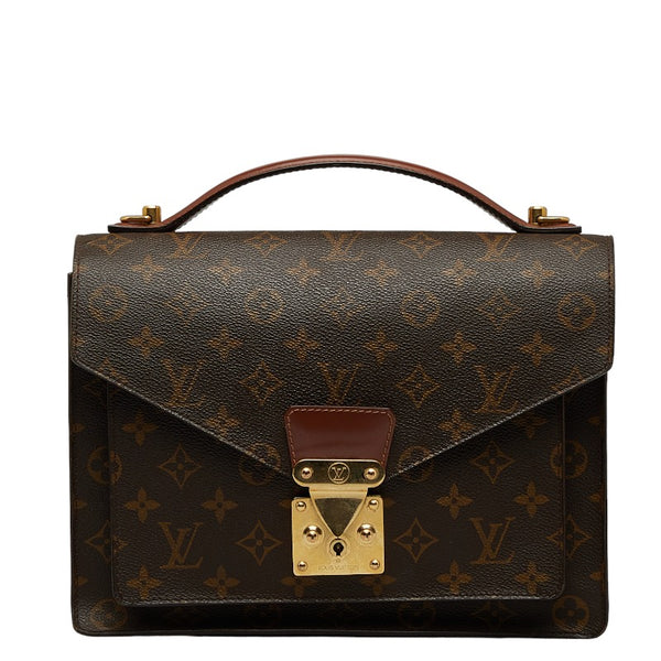 ルイ ヴィトン モノグラム モンソー ハンドバッグ ショルダーバッグ 2WAY M51185 ブラウン PVC レザー レディース LOUIS VUITTON 【中古】