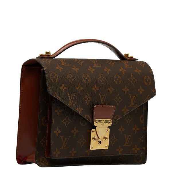 ルイ ヴィトン モノグラム モンソー ハンドバッグ ショルダーバッグ 2WAY M51185 ブラウン PVC レザー レディース LOUIS VUITTON 【中古】