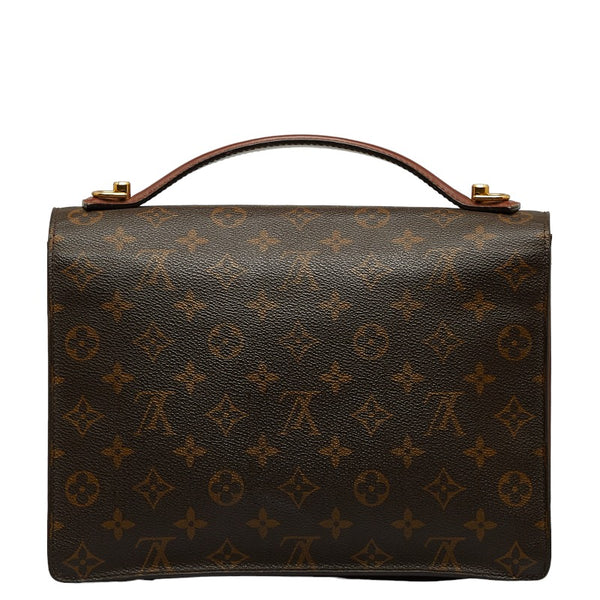 ルイ ヴィトン モノグラム モンソー ハンドバッグ ショルダーバッグ 2WAY M51185 ブラウン PVC レザー レディース LOUIS VUITTON 【中古】