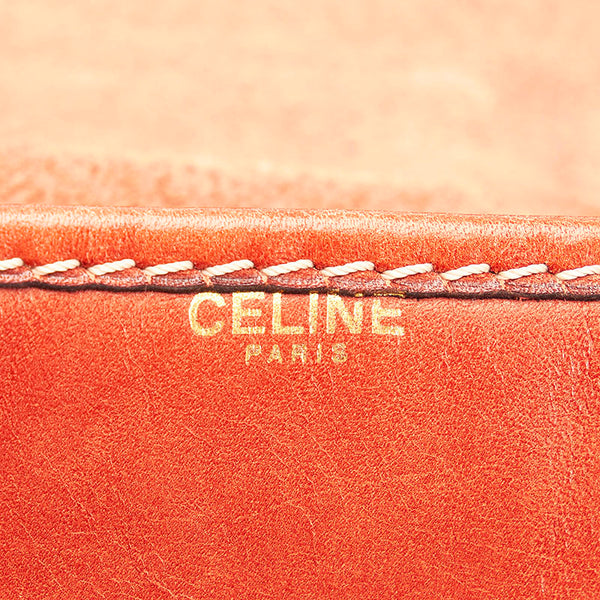 セリーヌ 斜め掛け ショルダーバッグ レッド レザー レディース CELINE 【中古】