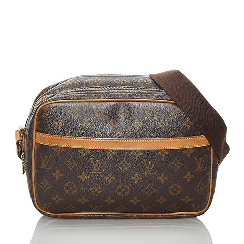 ルイ ヴィトン モノグラム リポーターPM 斜め掛け ショルダーバッグ M45254 ブラウン PVC レザー レディース LOUIS VUITTON 【中古】