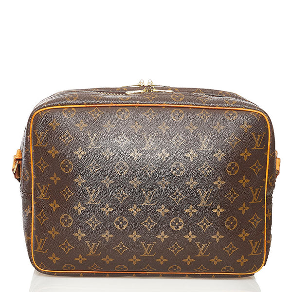 ルイ ヴィトン モノグラム リポーターGM 斜め掛け ショルダーバッグ M45252 ブラウン PVC レザー レディース LOUIS VUITTON 【中古】