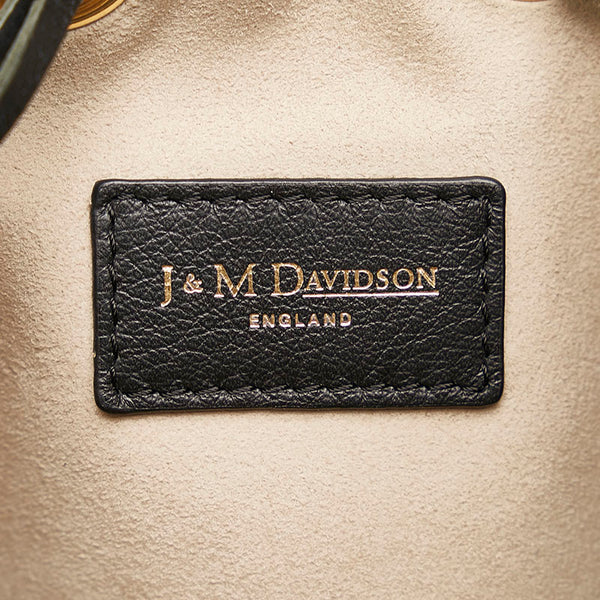 ジェイアンドエムデヴィッドソン カーニバルL フリンジ ショルダーバッグ ブラック レザー レディース J&M Davidson 【中古】