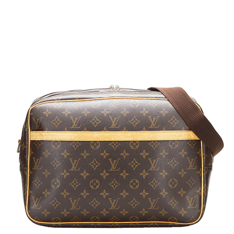 ルイ ヴィトン モノグラム リポーターGM 斜め掛け ショルダーバッグ M45252 ブラウン PVC レザー レディース LOUIS VUITTON 【中古】