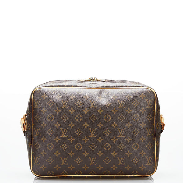 ルイ ヴィトン モノグラム リポーターGM 斜め掛け ショルダーバッグ M45252 ブラウン PVC レザー レディース LOUIS VUITTON 【中古】