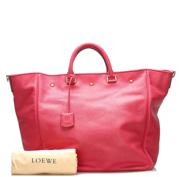 ロエベ ピンク レザー トートバッグ レディース LOEWE 中古