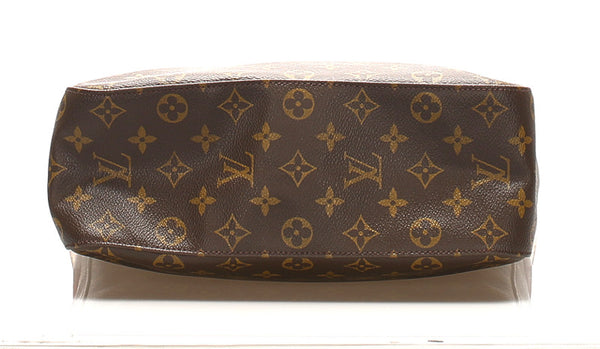 ルイ ヴィトン モノグラム ルーピングGM M51145 ブラウン 茶 PVC レザー ショルダーバッグ レディース LOUIS VUITTON 中古