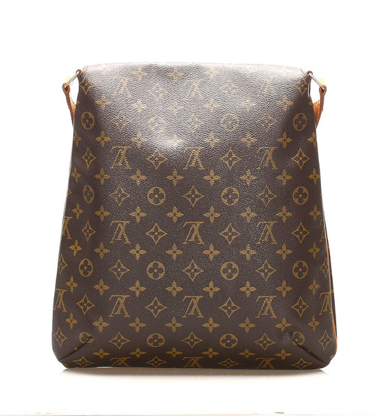 ルイ ヴィトン モノグラム ミュゼットサルサ M51258 ブラウン 茶 PVC レザー ショルダーバッグ ユニセックス LOUIS VUITTON 中古