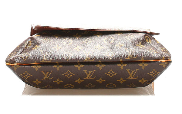 ルイ ヴィトン モノグラム ミュゼットサルサ M51258 ブラウン 茶 PVC レザー ショルダーバッグ ユニセックス LOUIS VUITTON 中古