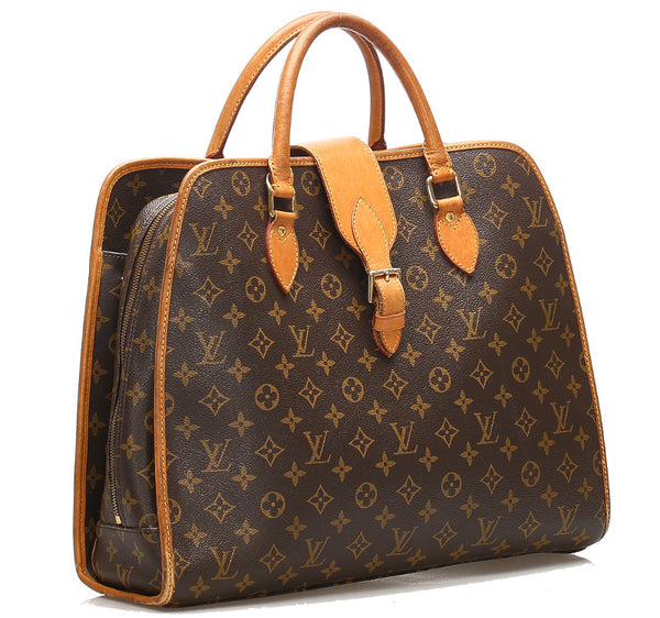 ルイ ヴィトン モノグラム リヴォリ M53380 ブラウン 茶 PVC レザー トートバッグ ユニセックス LOUIS VUITTON 中古