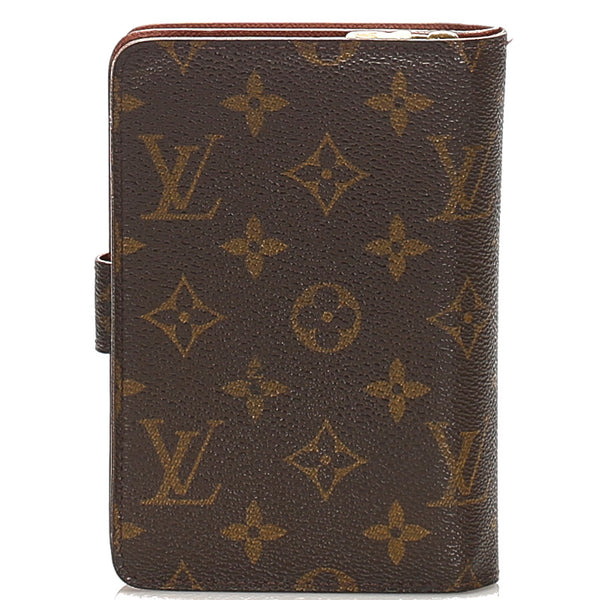 ルイ ヴィトン モノグラム ポルトパピエ M61207 ブラウン 茶 PVC レザー 二つ折り財布 ユニセックス LOUIS VUITTON 中古