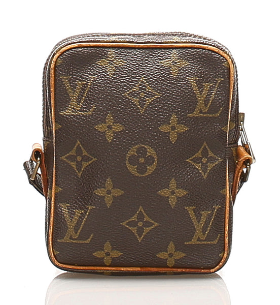 ルイ ヴィトン モノグラム ミニダヌーブ M45268 ブラウン PVC レザー 斜め掛け ショルダーバッグ レディース LOUIS VUITTON 中古