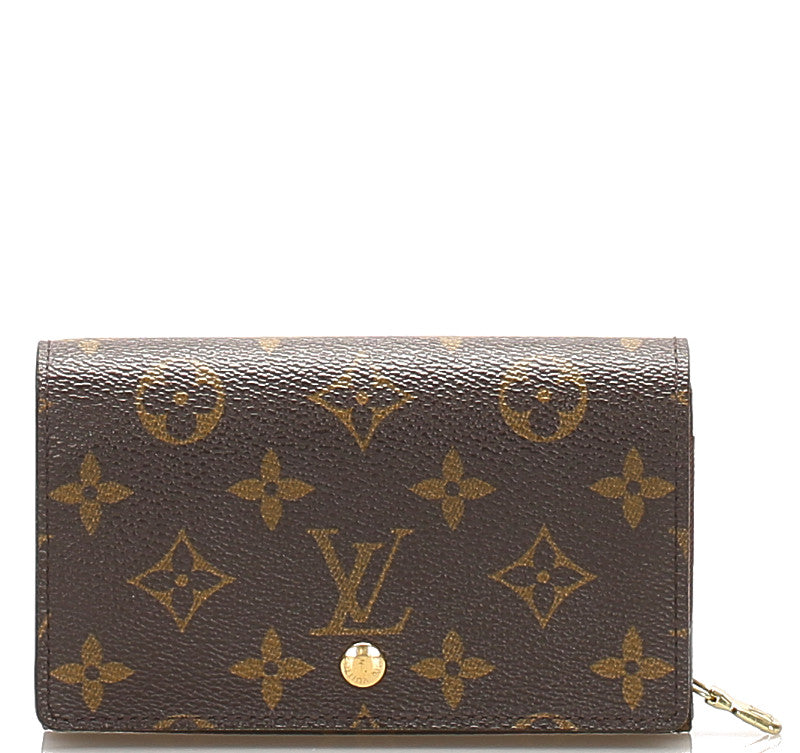 ルイ ヴィトン モノグラム ポルトモネ M61735 ブラウン 茶 PVC レザー 長財布 レディース LOUIS VUITTON 中古