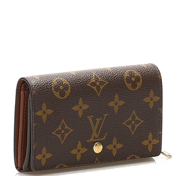 ルイ ヴィトン モノグラム ポルトモネ M61735 ブラウン 茶 PVC レザー 長財布 レディース LOUIS VUITTON 中古