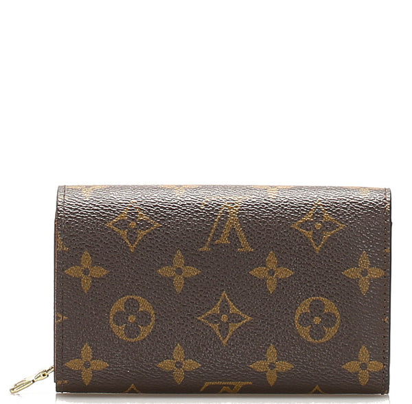 ルイ ヴィトン モノグラム ポルトモネ M61735 ブラウン 茶 PVC レザー 長財布 レディース LOUIS VUITTON 中古