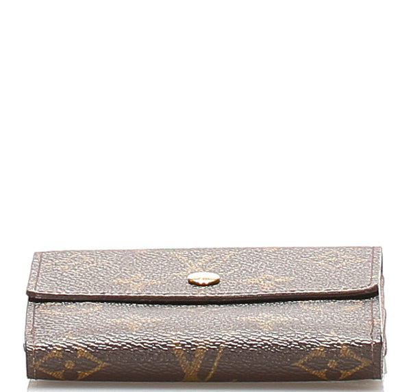 ルイ ヴィトン モノグラム ポルトフォイユ エリーズ M61654 ブラウン PVC レザー 二つ折り財布 レディース LOUIS VUITTON 中古