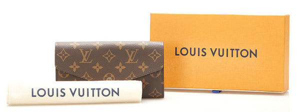 ルイ ヴィトン モノグラム ポルトフォイユ サラ M62234 ブラウン フューシャ PVC レザー 長財布 レディース LOUIS VUITTON 中古