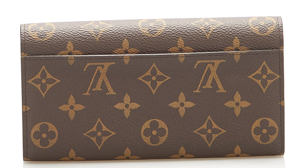 ルイ ヴィトン モノグラム ポルトフォイユ サラ M62234 ブラウン フューシャ PVC レザー 長財布 レディース LOUIS VUITTON 中古