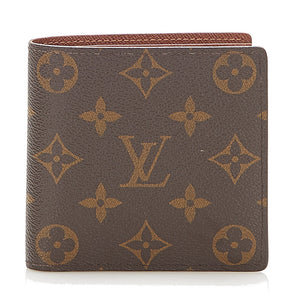 ルイ ヴィトン モノグラム ポルトフォイユ マルコ M61675 ブラウン PVC 二つ折り財布 レディース LOUIS VUITTON 中古