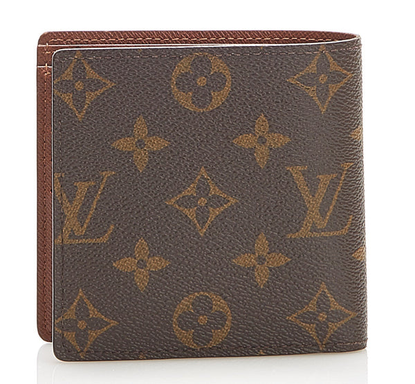 ルイ ヴィトン モノグラム ポルトフォイユ マルコ M61675 ブラウン PVC 二つ折り財布 レディース LOUIS VUITTON 中古