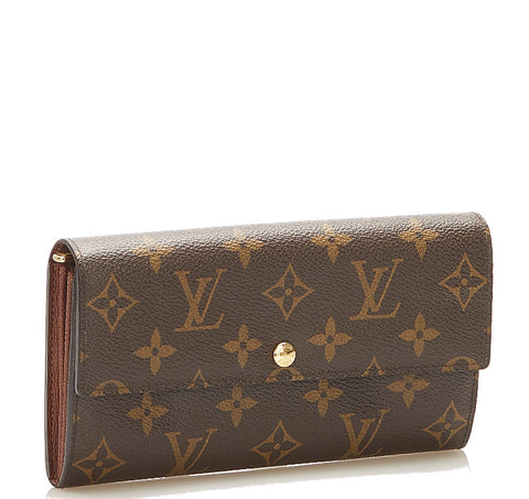 ルイ ヴィトン モノグラム ポルトフォイユサラ M61734 ブラウン PVC レザー 二つ折り財布 ユニセックス LOUIS VUITTON 中古