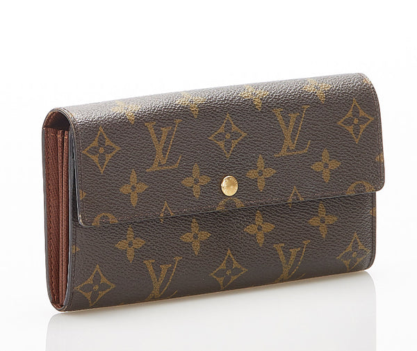 ルイ ヴィトン モノグラム ポルトフォイユ サラ M61734 ブラウン PVC レザー 長財布 ユニセックス LOUIS VUITTON 中古