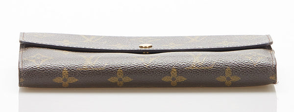 ルイ ヴィトン モノグラム ポルトフォイユ サラ M61734 ブラウン PVC レザー 長財布 ユニセックス LOUIS VUITTON 中古