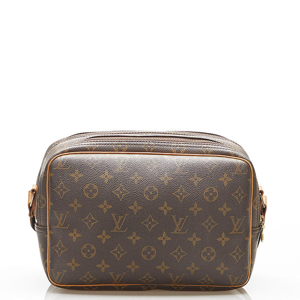 ルイ ヴィトン モノグラム リポーター PM M45254 ブラウン PVC レザー ショルダーバッグ レディース LOUIS VUITTON 中古