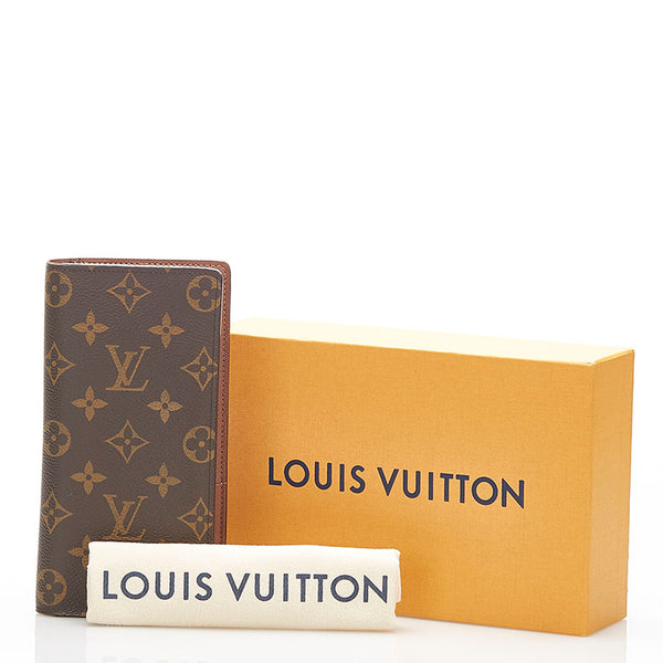 ルイ ヴィトン モノグラム ポルトフォイユ ブラザ M66540 ブラウン PVC レザー 長財布 レディース LOUIS VUITTON 中古