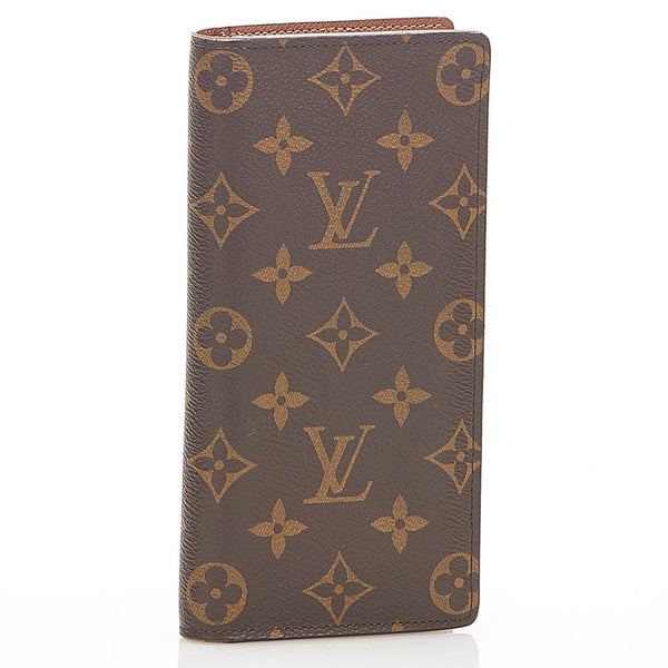 ルイ ヴィトン モノグラム ポルトフォイユ ブラザ M66540 ブラウン PVC レザー 長財布 レディース LOUIS VUITTON 中古