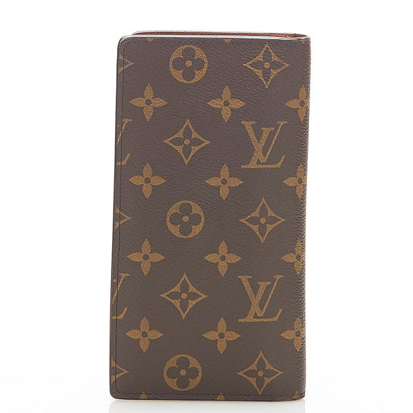 ルイ ヴィトン モノグラム ポルトフォイユ ブラザ M66540 ブラウン PVC レザー 長財布 レディース LOUIS VUITTON 中古