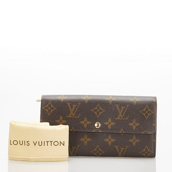 ルイ ヴィトン モノグラム 旧 ポルトフォイユサラ M61734 ブラウン PVC レザー 長財布 レディース LOUIS VUITTON 【中古】