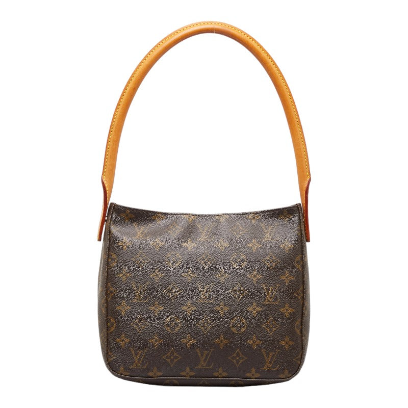 ルイ ヴィトン モノグラム ルーピングMM ショルダーバッグ ハンドバッグ M51146 ブラウン PVC レザー レディース LOUIS VUITTON 【中古】