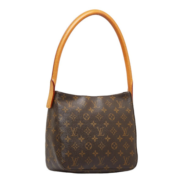 ルイ ヴィトン モノグラム ルーピングMM ショルダーバッグ ハンドバッグ M51146 ブラウン PVC レザー レディース LOUIS VUITTON 【中古】