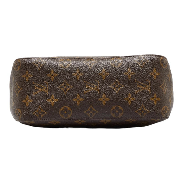 ルイ ヴィトン モノグラム ルーピングMM ショルダーバッグ ハンドバッグ M51146 ブラウン PVC レザー レディース LOUIS VUITTON 【中古】