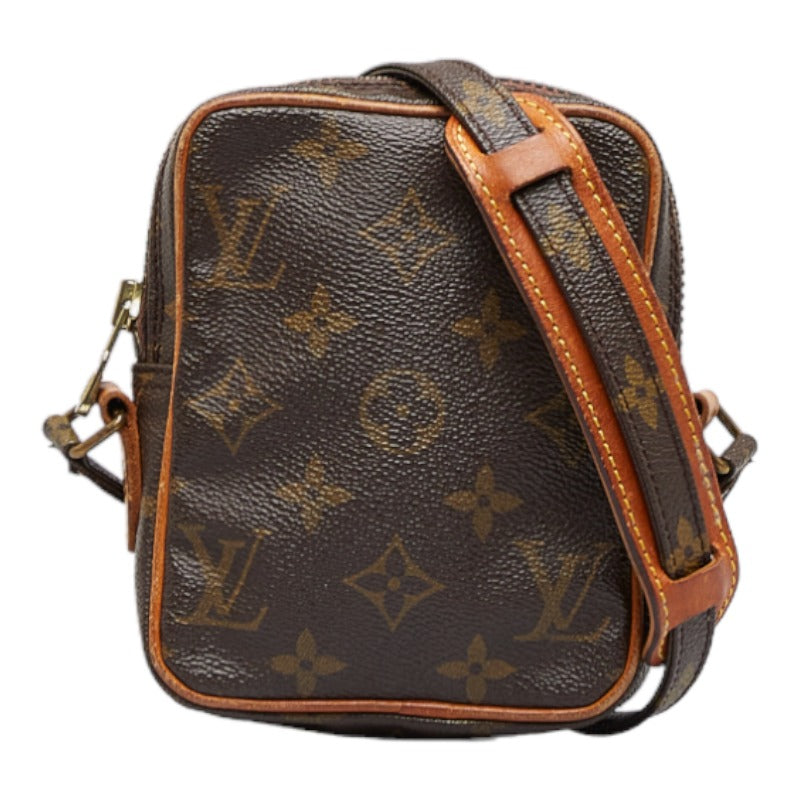 ルイ ヴィトン モノグラム ミニダヌーブ 斜め掛け ショルダーバッグ M45268 ブラウン PVC レザー レディース LOUIS VUITTON 【中古】